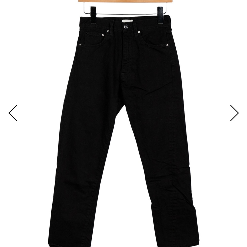 Toteme black mid rise straight jeans